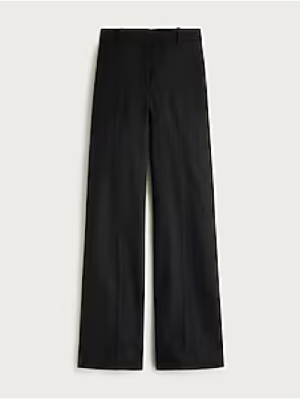 J.Crew Carolina Stretch Linen Blend Women's Black Wide-Leg Pants